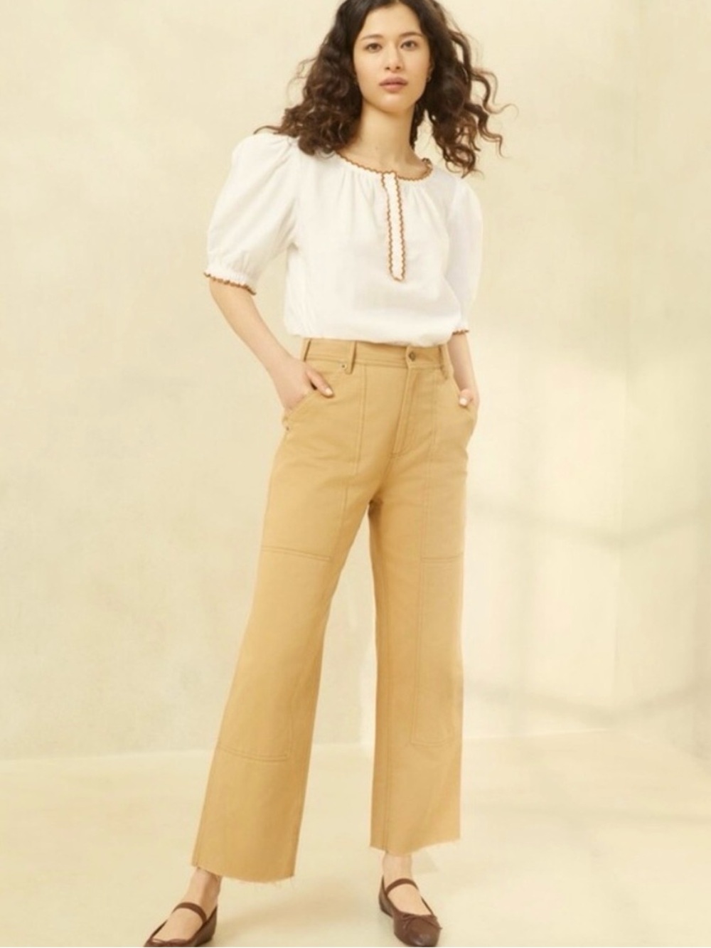Loeffler Randall Roy
Overdyed Camel Carpenter Pant size 8
